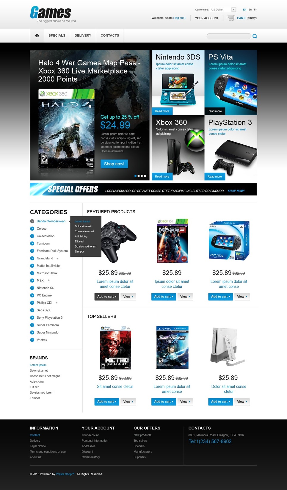 10+ Best Video Game Store Ecommerce Website Templates (PrestaShop Games  Store Themes)
